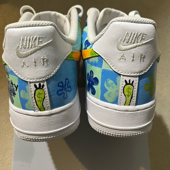 Nike air force 1 x spongebob custom krabby patty krusty krab sz 11.5 - Picture 3 of 7